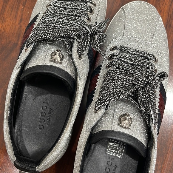 AUTHENTIC GUCCI GLITTER BAMBI WEB SNEAKERS - Picture 4 of 7